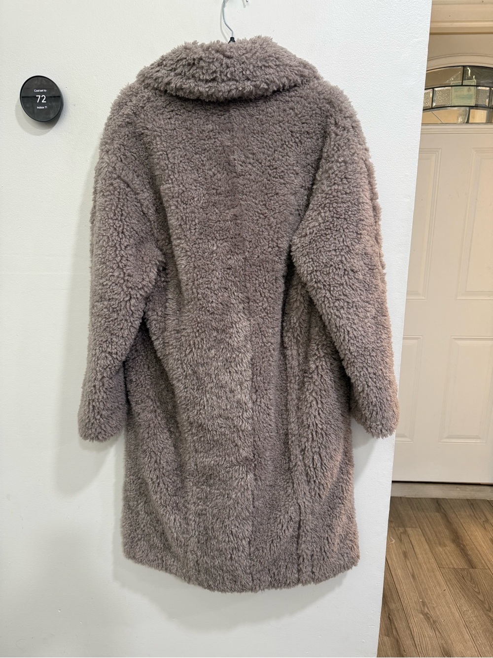 NWT Reiss Darla Faux Fur Coat in MINK NEUTRAL Sz S - Picture 3 of 7